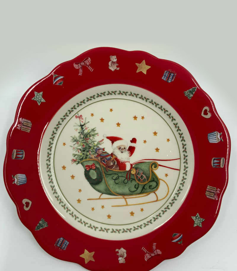 Assiette Céramique Vintage Motif Noël
